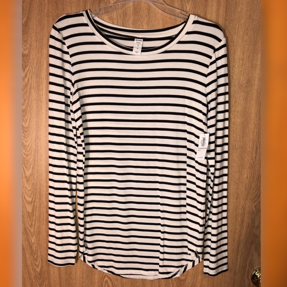 NWT Old Navy Luxe Long Sleeve Striped Shirt